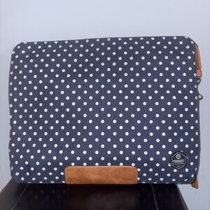 Primary Navy and White Polka Dot Laptop Bag (P8)